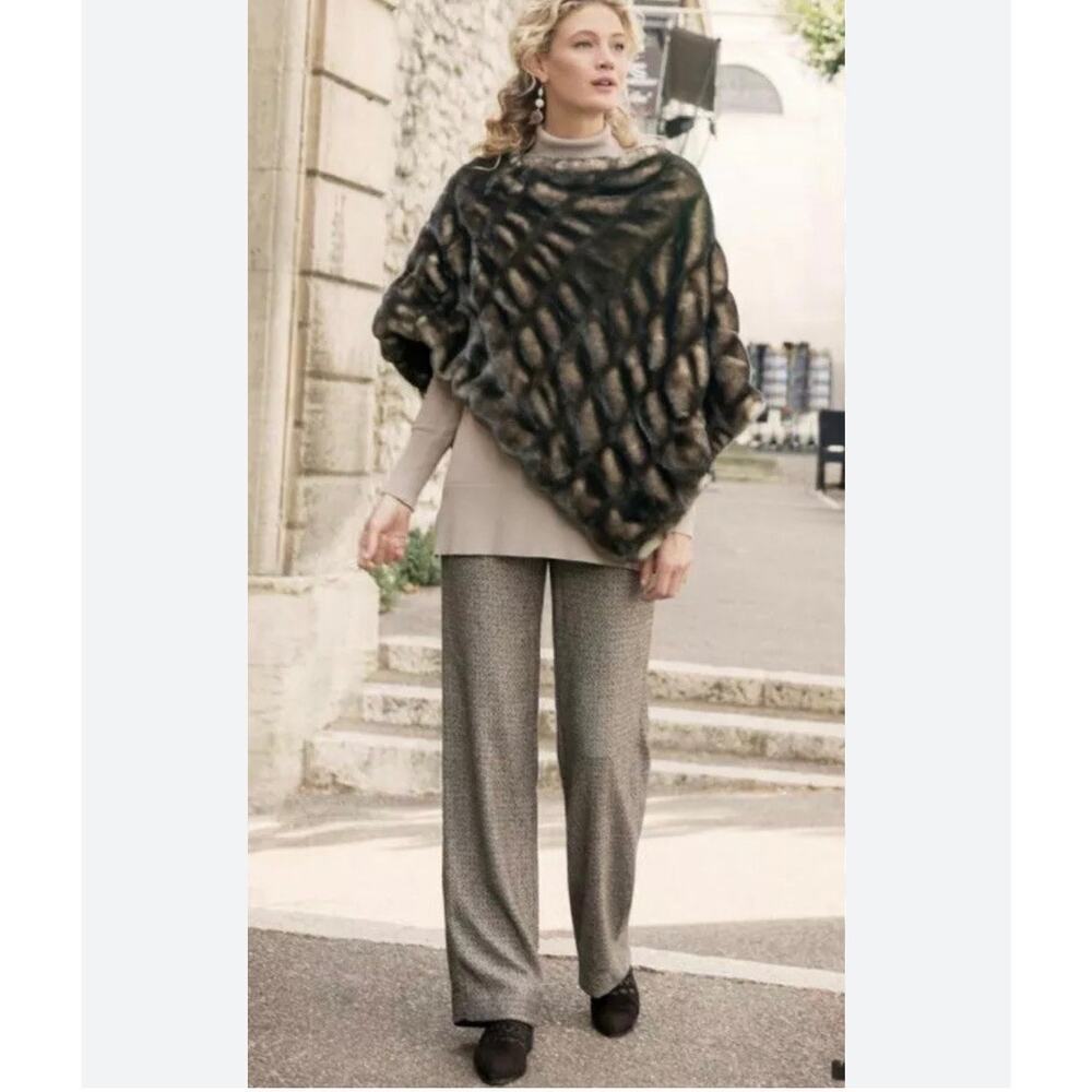 Soft Surroundings Fur (Fax Fur) Poncho